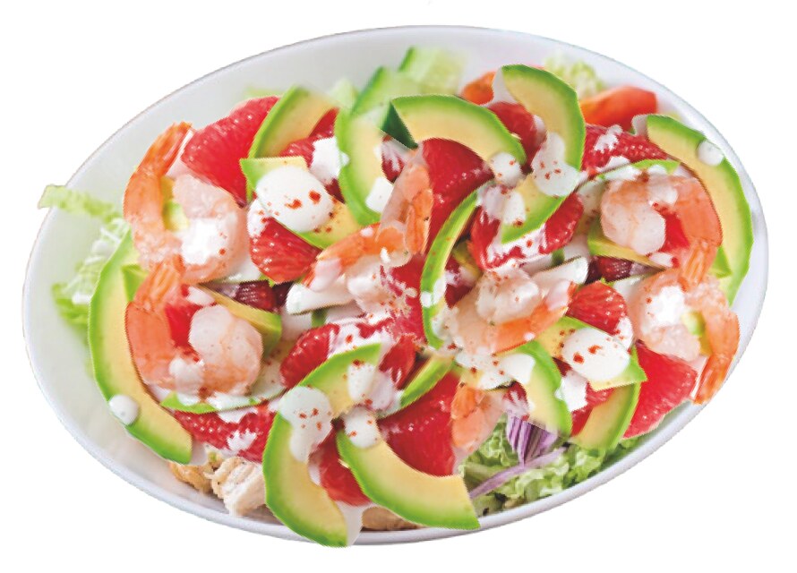 Salade gambas avocat