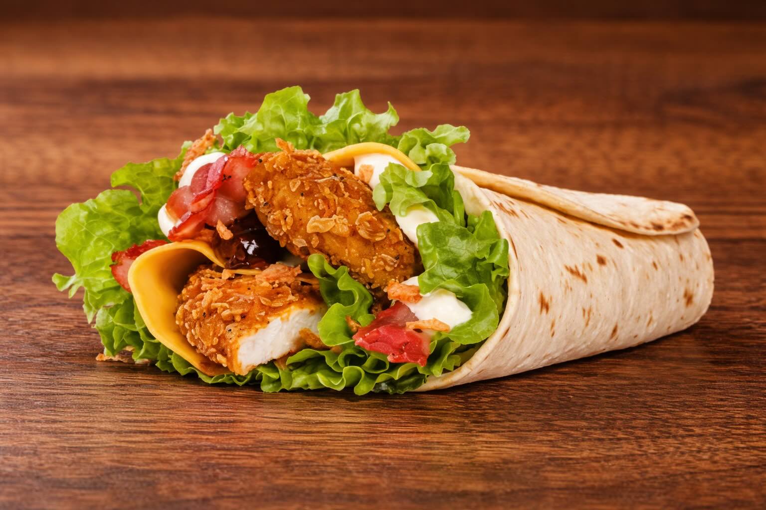 Wrap Chicken Cheese & Bacon